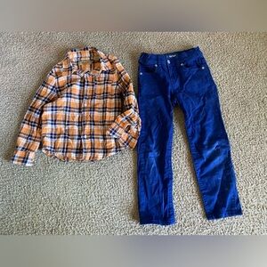 Bleu ice plaid Boy’s Set Size 6